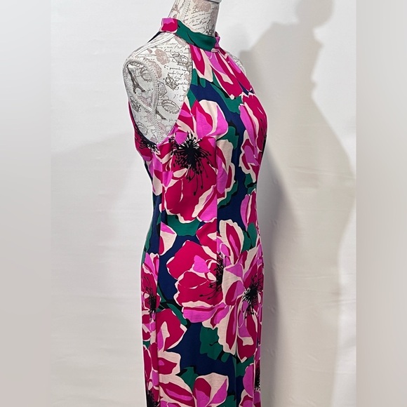 TRINA TURK Pink floral EMOTION halter sheath dress size 6. - Picture 9 of 16